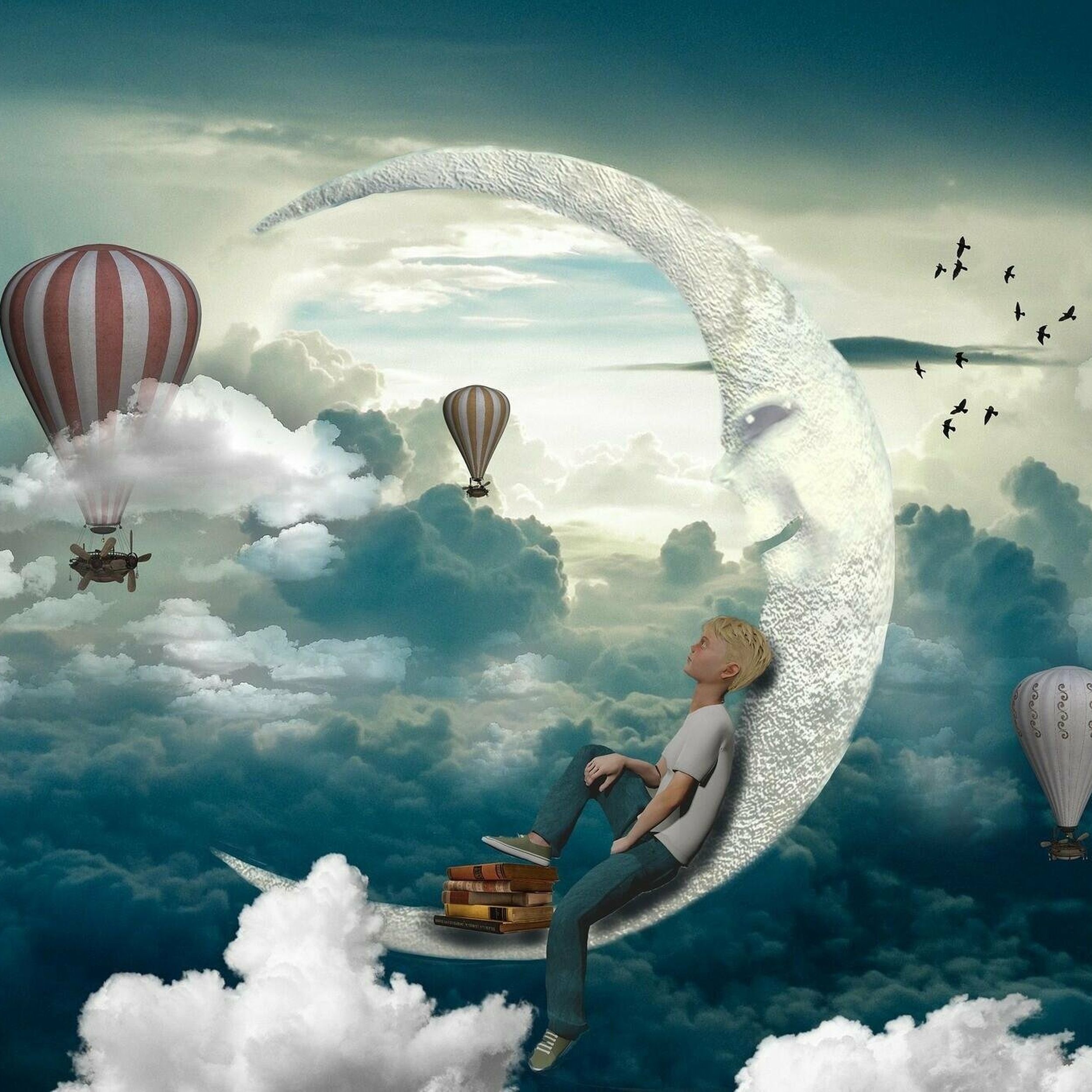 Сделать мечту реальностью. Фантазия и воображение. Сюрреализм воздушный шар. Мечта картинки. Сюрреализм небо.